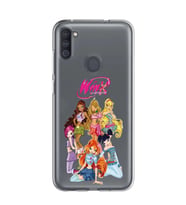 Samsung Galaxy M21 Uyumlu Winx Club Desenli Şeffaf Telefon Kılıfı