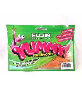 FUJIN Yummy Sandworm 7cm LRF Silikonu Pearl White Glow