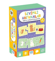 Sevimli Hayvanlar Eğitici Eşleştirme Puzzle 36 Parça