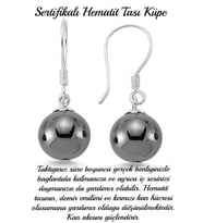 Sertifikalı Hematit Taşı Doğal Taş Küpe (kan Taşı) (Çok Renkli)