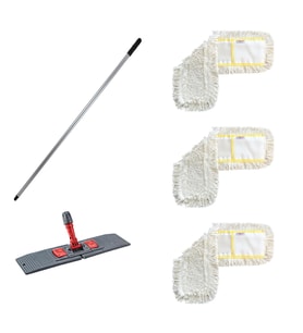 Cod-Ex Tablet Palet Nemli Yedek Mop Takımı - 40 Cm. Nemli Mop + Katlanır Aparat + Metal Vidalı Sap