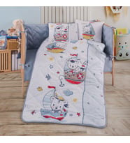 Clasy %100 Pamuk Ranforce Bebek Uyku Seti Sweet Teddy's (Çok Renkli)