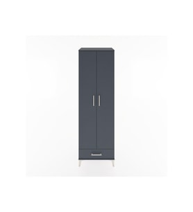 Hyperion Dolap 5 Raflı Tek Çekmeceli Tek Askılı 60x44x195 Antrasit-Antrasit