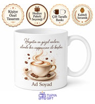 Cappuccino Severlere Özel Tasarım Baskılı Kupa Bardak Kahve Hediye
