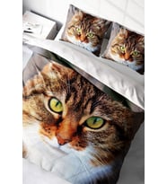 Tabby Naturel Çift Kişilik Nevresim Takımı