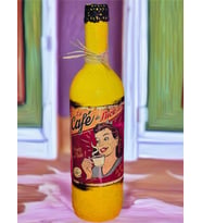 Pinup girl handmade şişe şamdan