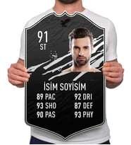Tasarım Kişiye Özel Büyük Boy Ahşap Fut Kart