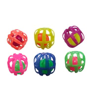 KEDİ TOPU KAFESLİ 1 NO 4 cm Çap ( 6 Adet )
