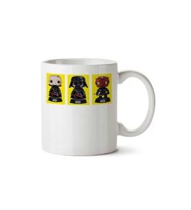 3 Lü Tema Star Wars iki Tarafı Baskılı Kupa Bardak