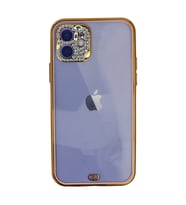 Iphone 12 Kılıf Liva Taşlı Silikon - Pembe