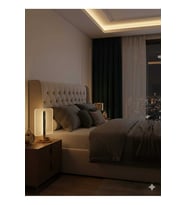 şık görünümlü ledli gece ve masa lambası dokunmatik tuşlu typc e sarjlı gece lambası (Sarı Altın)