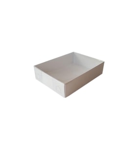 Asetat Kapaklı Karton Kutu 9x12x3 CM (25 Adet)  Beyaz