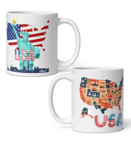 Amerika Birleşik Devletleri Kupa Bardak 2 Adet Seyahat Hatıra USA Mug (Karışık)