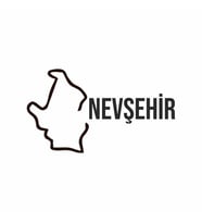 Nevşehir Harita Araba Sticker siyah 18x10 CM (Siyah)