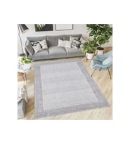 Rovigo Home Dijital Baskı Yıkanabilir Kaymaz Taban Salon Halısı RVG0569 (Gri)