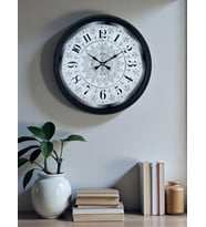 River World Duvar Saati 40 cm  Metal Deseni Zarif Tasarımı Şaheser