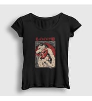 Presmono Kadın Siyah Poster Anime Film Princess Mononoke T-Shirt 455289tt