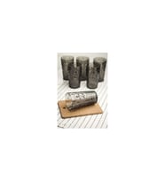Akrilik Füme 6lı Uzun Bardak & Su Meşrubat Bardağı 750 ml ( Büyük Boy & Cam Değildir )