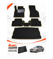 e-biz BMW 1 SERİSİ-E88 CABRİO (2004-2011) Uyumlu EVA Oto Paspas Bagaj Paspası Dahil Siyah-Bej