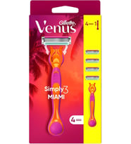 Lexroo Gillette Simply Venus 3 Miami Tıraş Makinesi Gövdesi + 4 Bıçak