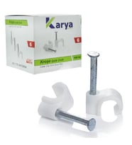 Ayt Kroşe 6 Numara Çelik Çivili 12 Mm Kroşe 100 Lü Paket 4x6 Kablolar İçin Kablo Tutucu