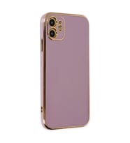 Apple İphone 12 Kılıf Volet Silikon - Mor