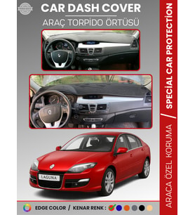 RENAULT LAGUNA 3 (2008-2015) Torpido Örtüsü Ön Göğüs Koruma Torpido Koruma Araca Özel Tam Uyum