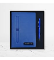 Termo Deri Lacivert Defter Kalem Seti
