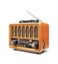 Nostalji Trend Radyo Eskitme Mini Nostaljik Radyo(ASMA APARAT ÖZELLİKLİ) (Ekru - Kahverengi)