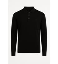 Simenti Regular Polo Yaka Düğmeli Erkek Triko - 7422 (Siyah)