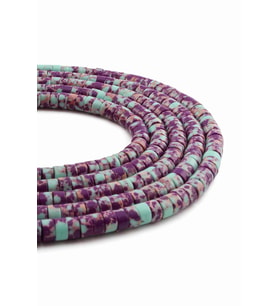 Varisit Doğal Taş Parlak Mor Dore Kesim 6x3mm Dizi [AA]