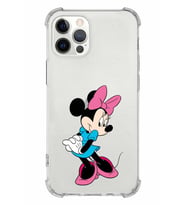 Apple iPhone 12 Pro Uyumlu Köşe Korumalı Antişok  Kapak Minnie Mouse Tasarımlı Şeffaf  Kılıf