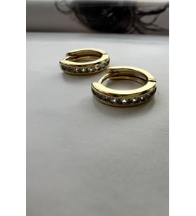 MİNİ HALKA KÜPE (14K ALTIN KAPLAMA )