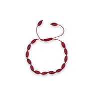 Oval Kesim Mercan Bileklik Makrome Ayarlı 328-2