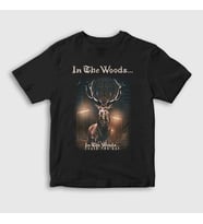Presmono Unisex Çocuk Siyah Cease The Day In The Woods T-Shirt 479932tt