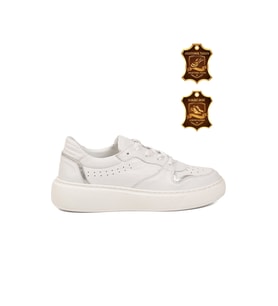 Voyager Beyaz Hakiki Deri Anatomik Tabanlı Kadın Casual Ayakkabı Sneaker Z202 Z