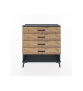Arges Şifonyer 4 Çekmeceli 88x30x96 Antrasit-Çam