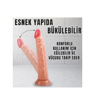 UNIQUE Realistik Dokuda Dildo Vantuzlu Gerçekçi Yapay Penis 21 cm