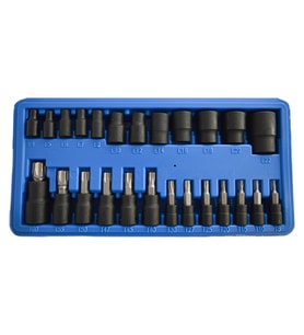 Brio Torx (Tork) Lokma Seti 1/2 1/4 3/8 25 Parça T8-T60 / E4 - E22