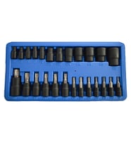 Brio Torx (Tork) Lokma Seti 1/2 1/4 3/8 25 Parça T8-T60 / E4 - E22