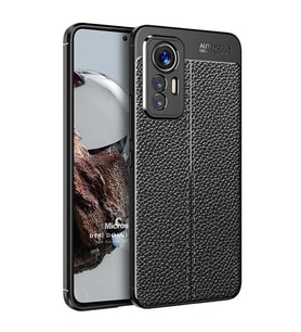 Microsonic Xiaomi Mi 12 Lite Kılıf Deri Dokulu Silikon Siyah