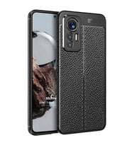 Microsonic Xiaomi Mi 12 Lite Kılıf Deri Dokulu Silikon Siyah
