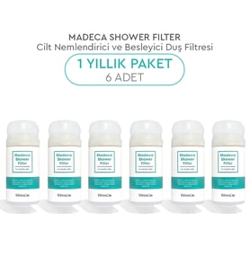 Bibimcos Madeca Shower Filter - Cilt Nemlendirici ve Besleyici Duş Filtresi 6'lı (1 Yıllık Paket)