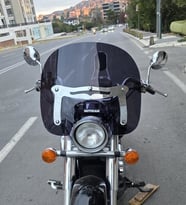 MOTOCAM Honda Shadow 750 Ön Cam 1999-2010 Model 45cm Siyah Renkli 4mm APARATSIZ