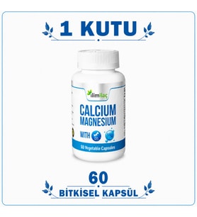 Calcium Magnesium 60 Bitkisel Kapsül – Kalsiyum Magnezyum Takviye Edici Gıda