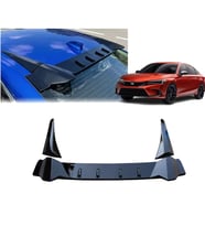 Honda Civic FE1 2022 ve Sonrası Uyumlu Cam Üstü Spoyler Parlak Siyah Piano Black 3 Parça