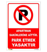 Apartman Sakinlerine Aittir 25x35 Cm Dekota 3 Mm (Çok Renkli)