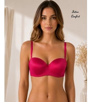 SoftLift C Cup Destekli Balenli Lazer Kesim Straplez Lotus Kesim Askılı Parlak İthal Sütyen