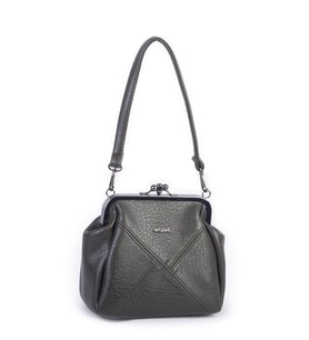 Nas Bag Mini Vintage Burslu Klipsli Kadın Omuz ve Çapraz Çanta Haki Victoria ( 20x17 cm)