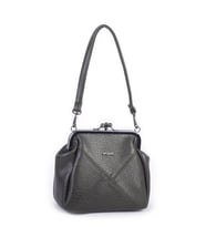 Nas Bag Mini Vintage Burslu Klipsli Kadın Omuz ve Çapraz Çanta Haki Victoria ( 20x17 cm)